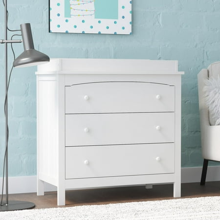 Baby Relax Carnell 3 Drawer Dresser With Topper White Walmart Com