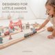thumbnail image 4 of Circuito de tren de madera Comfy Cubs de 100 piezas para niños pequeños, 4 of 8