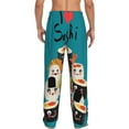 thumbnail image 3 of Haiem I Love Sushi Men's Pajama Pants Ultra Lightweight Pjs Bottoms Sleepwear Bottom Pants with Pocket Drawstring-X-Large, 3 of 9