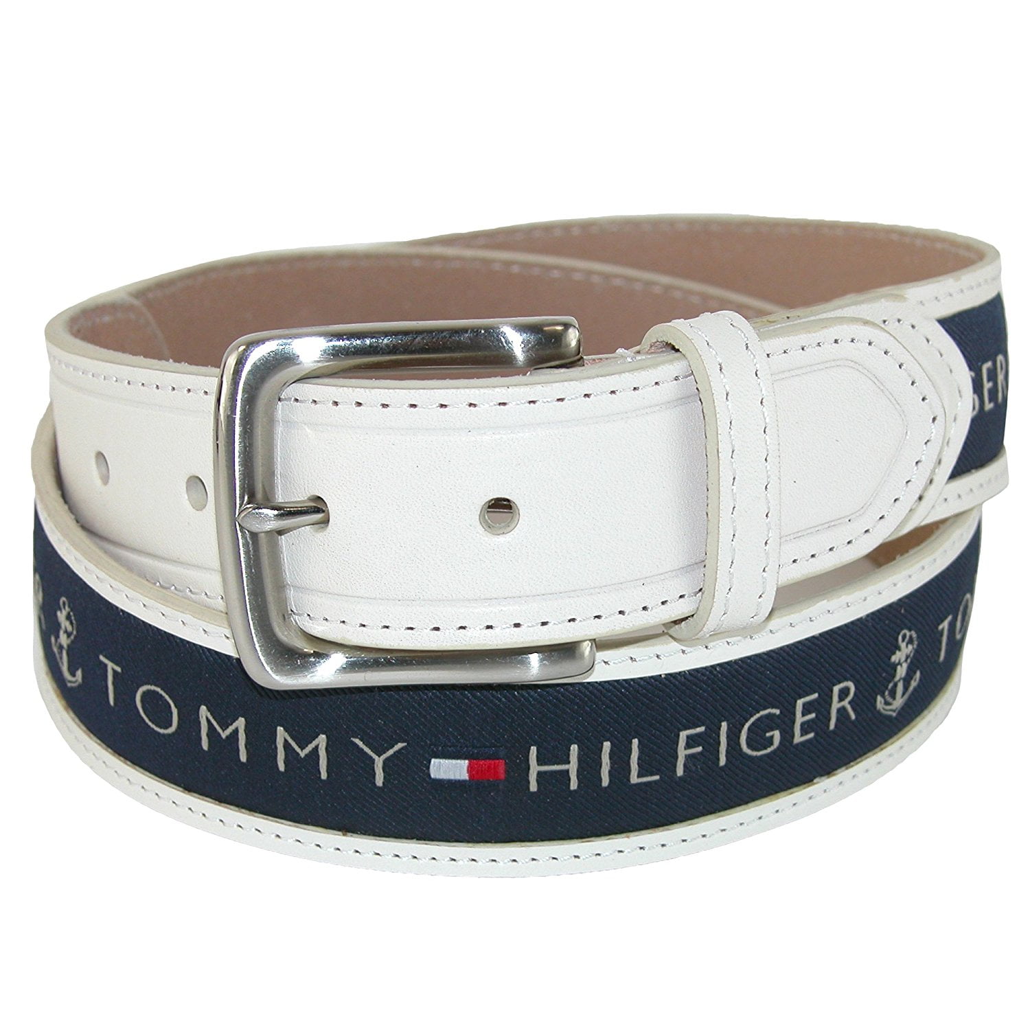 Tommy Hilfiger - Tommy Hilfiger Men's Ribbon Inlay Leather Belt 5 ...