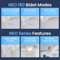 LUXE Bidet Neo 180 Luxury Fresh Water DualNozzle SelfCleaning Non