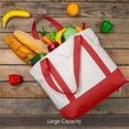 thumbnail image 3 of Gym Shoulder Bag for Women, Stylish All-Purpose Canvas Totes with an External Pocket, Top Zipper Closure, Daily Essentials -Qin, 3 of 5