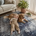 thumbnail image 6 of VUNATE 9'x12' Area Rugs for Living Room Washable Rugs Modern Abstract Distressed Indoor Rug Carpet Soft Fluffy Large Area Rugs for Bedroom Dining Room Office Foldable Nonslip Rug Blue, 6 of 7