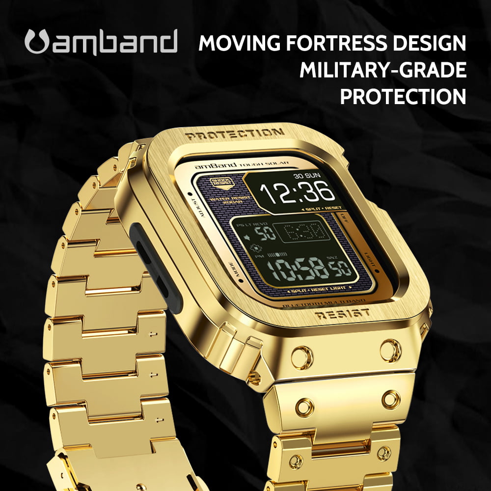 amBand Stainless Steel Watch Case and Band for Apple iwatch Series 