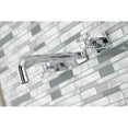 thumbnail image 3 of Kingston Brass KS6021BX Metropolitan Two-Handle Wall Mount Roman Tub Faucet, Polished Chrome, 3 of 7