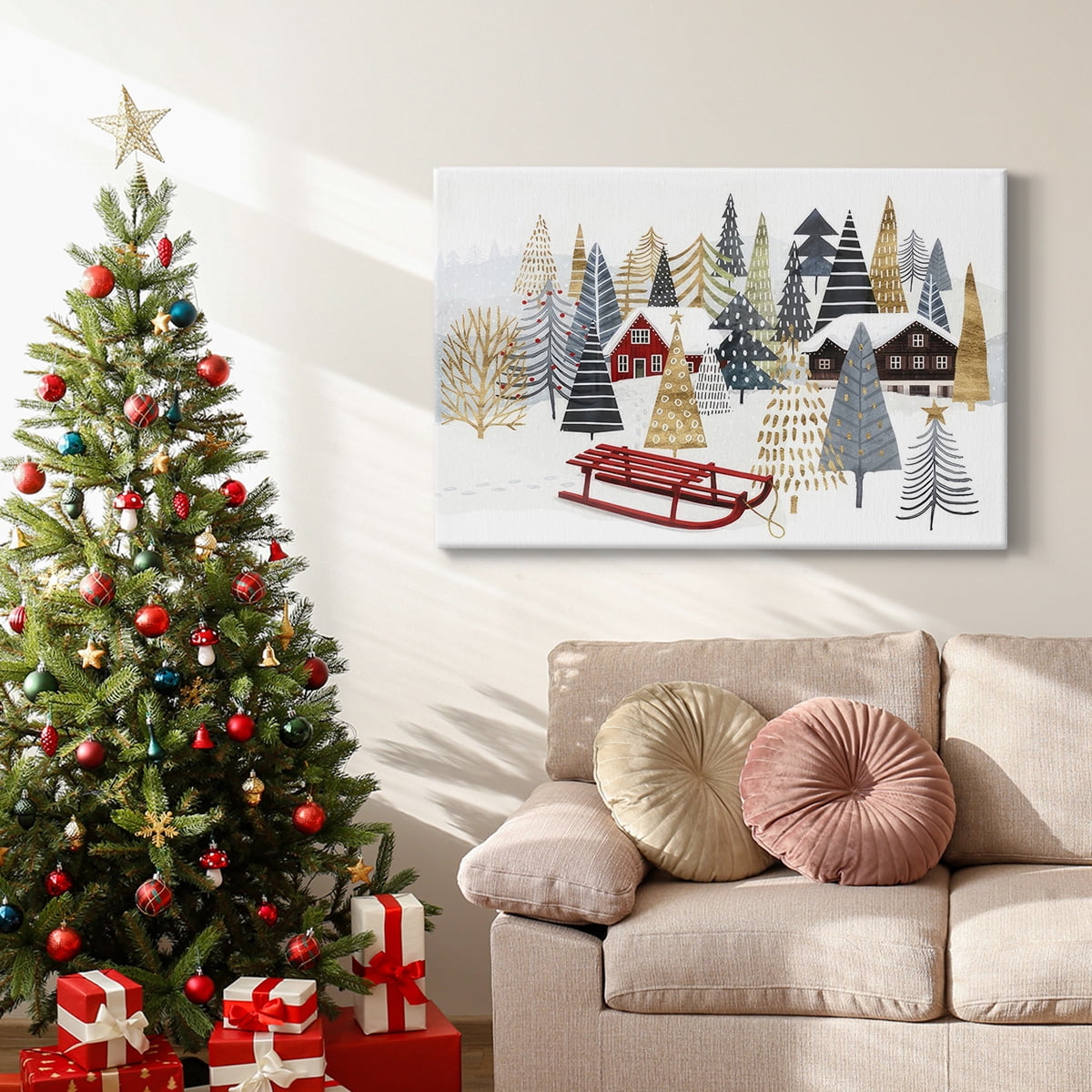 Christmas Chalet Collection A- Gallery Wrapped Canvas