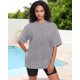 thumbnail image 3 of Camiseta oversize ADOREJOY 2XL cuello redondo de algodón gris, 3 of 8