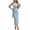 Light Blue, variant on Tqcoqu Women's Summer Short Sleeve Bodycon Midi Dresses Casual Crewneck Knit Wrap Tie Waist Long Dress,Black,Women's S-XXL