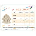 thumbnail image 2 of Kucnuzki Infant Baby Girl Clothes 18 Months Fall Winter Dress 24 Months Long Sleeve Solid Color Plaid Embossing Lapel Winddress Apricot, 2 of 8