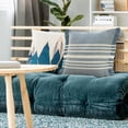 thumbnail image 4 of 24" X 24" Blue Zippered Coastal Indoor Outdoor Throw Pillow, 4 of 10