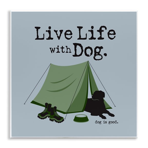 Stupell Industries Coastal Wall Plaque Art, 12 x 12, by Dog Is Good