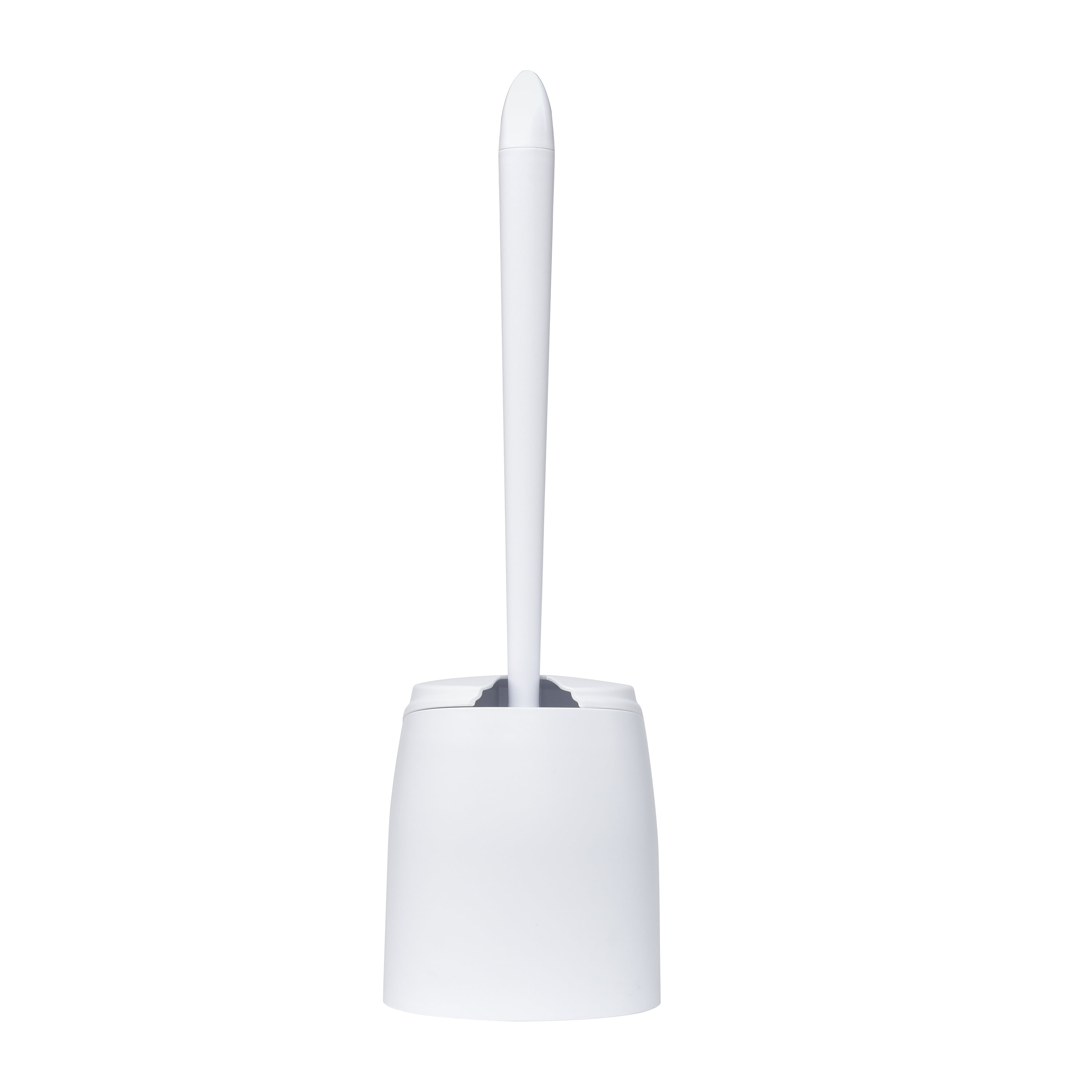 Mainstays Self Closing Plastic Toilet Brush, White