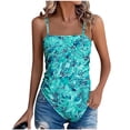 thumbnail image 2 of Warop Women's Bohemian Sleeveless Tank Top with Asymmetrical Hem, Fashionable Casual Cute Retro Style for Daily Wear and Summer Outfits, 2 of 6