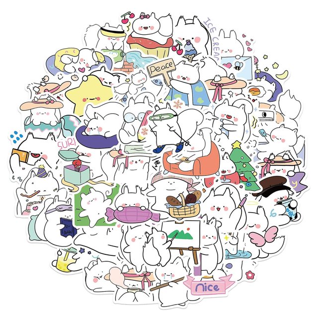 50 pegatinas de ardilla bebé de dibujos animados LingWen 8390606973238