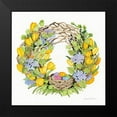 thumbnail image 2 of McKenna, Kathleen Parr 12x12 Black Modern Framed Museum Art Print Titled - Spring Wreath II, 2 of 5