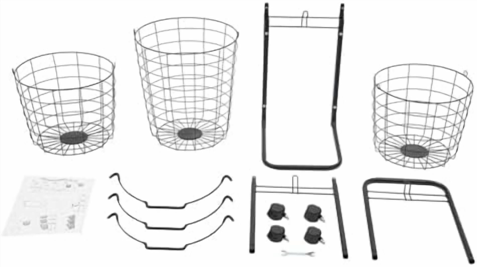 Laundry Basket on Wheels, 3 Tier Large Laundry Hampers, Rolling Stackable Storage Laundry Cart with Removable Wire Organizer Baskets Clothing Sorting Laundry Baskets