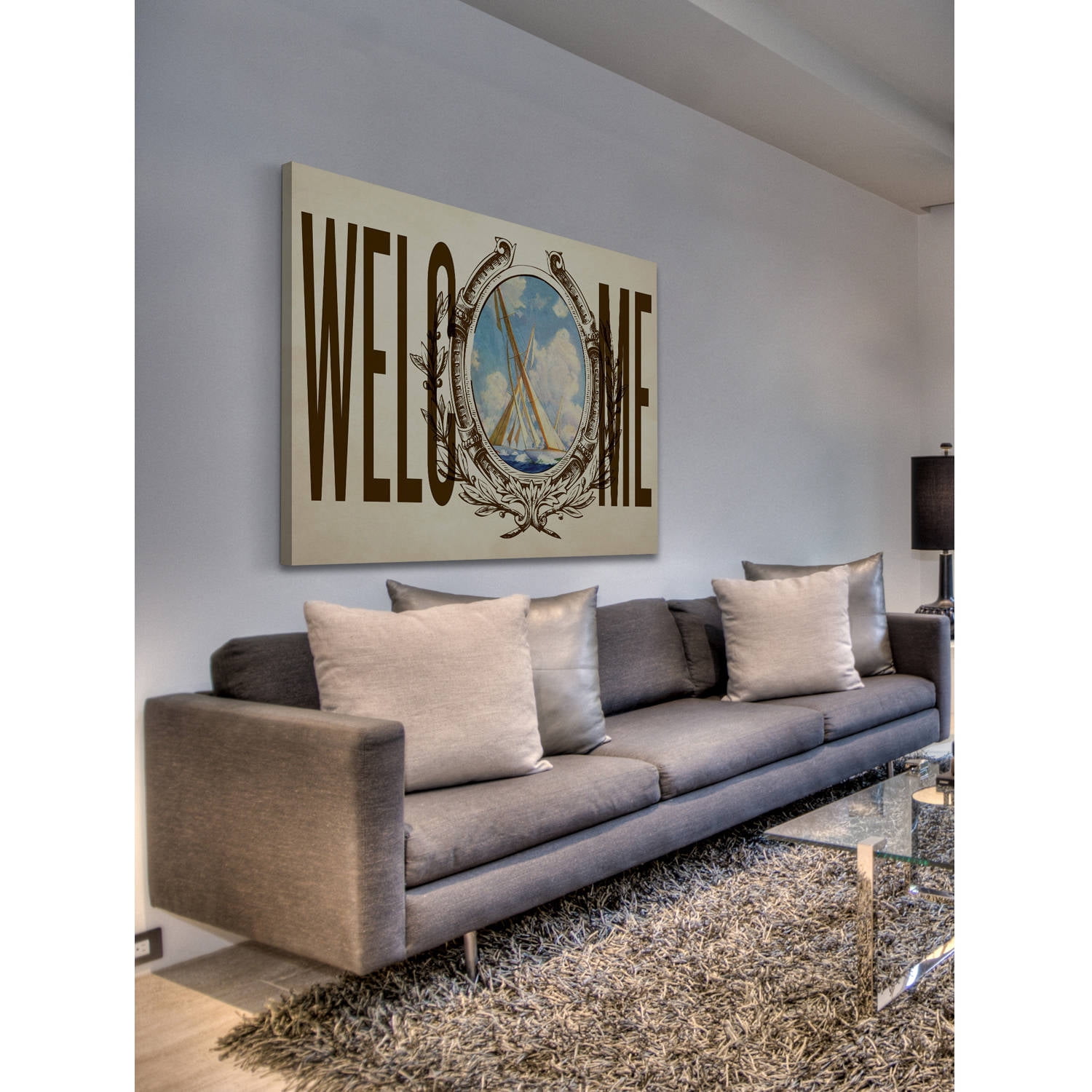 "Ship Welcome" Painting Print on Wrapped Canvas