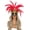 Red, variant on Masquerade Feather Mask with Bells,Venetian Mardi Gras Clown Feather Mask for Halloween Carnival Costume Party,Venetian Joker Mask