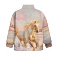thumbnail image 5 of Uorisanigo Quarter Zip Pullover Sweatshirts for Teen Girls, Casual White Western Horse Long Sleeve Pullover Crop Tops, Fashion Fall Winter Clothes Drop Shoulder Workout Shirts Top, 5 of 7