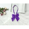 thumbnail image 5 of INSPIRE CHIC  Women's Adjustable Solid Pre-Tied Bowknot Self Halter Neck Bow Tie Purple 13*16cm/5.12"*6.30", 5 of 5