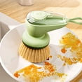 thumbnail image 5 of Soap Dispenser Dish Brush, Palm Brush Dish Scrubber, Dish Brush with Soap Dispenser, Pot Pan Brush, Ergonomic Kitchen Scrub Brush for Kitchen Cleaning Dishes Pots Pans Sink Cleaning Dish Scrubber, 5 of 7