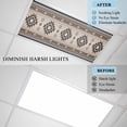 thumbnail image 4 of Brown Aztec Fluorescent Light Covers, Boho Southwest Ethnic Neutral Motifs Magnetic Light Covers for Ceiling Lights, Fluorescent Ceiling Shade Filters for Classroom Bedroom Office 4x2Ft x 2PCS, 4 of 8