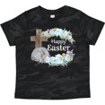 thumbnail image 3 of Inktastic Happy Easter with Cross and Flowers Boys or Girls Toddler T-Shirt, 3 of 5