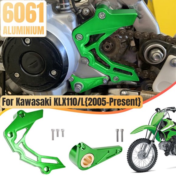 ALLTIMES Sprocket Guard & Shift Shaft Brace for Kawasaki KLX110 2005-Present for Kawasaki KLX110L 2010-Present, Red 6061 Aluminum Alloy