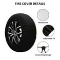 thumbnail image 4 of Balery Green Mushroomtire Cover Waterproof Dust-Proof, Universal Spare Wheel Tire Cover For Trailer, Rv, Suv Truck And Vehicle Camper Accessories-14 Inch, 4 of 9