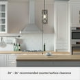 thumbnail image 6 of Hunter - Gablecrest 1-light French Oak, Mini Pendant Light, Dimmable, Transitional Style, Rectangle Shaped, for Bedrooms, Dining, Living Rooms - 19390, 6 of 8