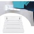thumbnail image 2 of Asiento de ducha plegable montado en la pared Capacidad de carga 130 kg Asiento de ducha plegable Taburete plegable para baño Taburete plegable de pared Blanco, 2 of 5