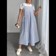 thumbnail image 4 of Vestido de Verano para Mujer, Talla Grande, Informal, Sin Mangas, con Tirantes Finos, para Playa Azul XXXL, 4 of 8