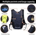 thumbnail image 3 of Sac à Dos d'Hydratation Extérieur Bleu Lac avec Réservoir d'Eau 2 L - Sac de Jour de Randonnée Léger, Polyester Hydrofuge, Fermeture Éclair Antivol, Multiples Compartiments pour le Camping, le Vélo, la Course,, 3 of 6