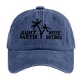 thumbnail image 3 of Womens Hats Unisex Saint Barths Letter Print Washed Baseball Cap Casual Navy One Size, 3 of 4