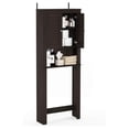 thumbnail image 3 of Homestock Stylish Espresso Bath Cabinet With Layer Door Design For Versatile Storage And Display In Bathroom, Living Room, Bedroom, And More-Finish:Espresso,Style:Layer Door Cabinet, 3 of 4