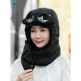 thumbnail image 3 of Deago Trooper Trapper Hat Winter Windproof Ski Hat with Glasses and Mask Warm Hunting Hats for Men Women (Black), 3 of 9