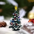 thumbnail image 4 of Fiudx Árbol de Navidad de Resina, Decoración Festiva Iluminada, Diseño Vintage Verde, Luces Preinstaladas, Temporizador Inalámbrico, Ideal para Decorar Tu Hogar, 18 X 12 Cm., 4 of 6