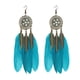thumbnail image 5 of Pendientes de plumas creativos de estilo étnico retro de moda adornos 3 piezas tipo 18, 5 of 5