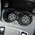 thumbnail image 2 of Almohadilla para taza de coche, 4 Uds. Camelia Universal, portavasos antideslizante para coche incrustado en adornos de silicona, alfombrilla para accesorios interiores de coche, 2 of 3