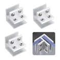 thumbnail image 1 of 4 Pcs silver Adjustable Glass Clips, 90 Degrees Aluminum Alloy Glass Shelf Support Bracket,Glass Holder for 8-12mm Thick Glass, 1 of 5