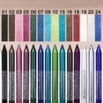 thumbnail image 2 of Lápiz Delineador de Ojos de larga duración para mujer, 14 colores, pigmento impermeable, azul, marrón, negro, Lápiz Delineador de ojos, Color de moda, maquillaje cosmético( 01-02, 2 of 5