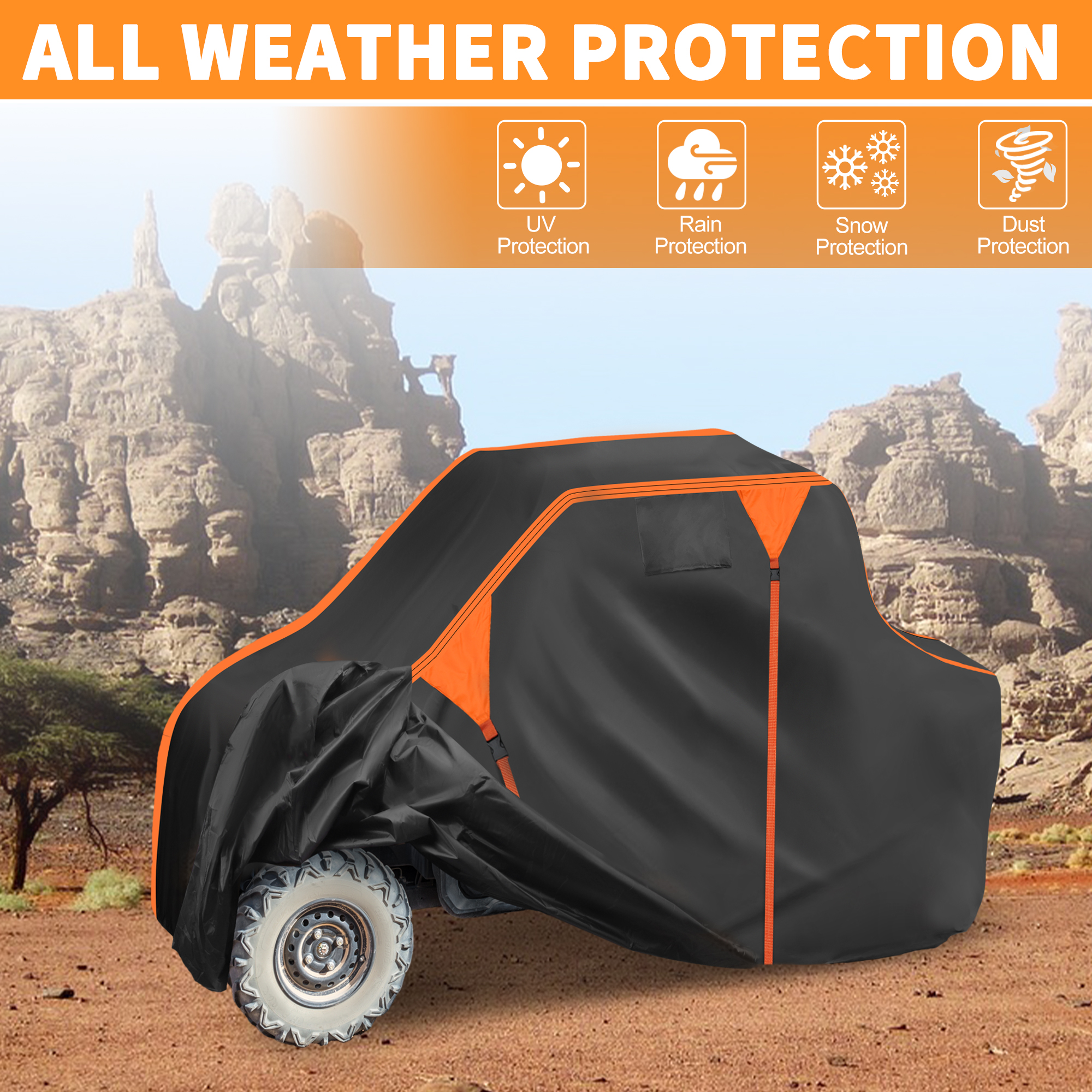 Unique Bargains Side by Side UTV Cover 210D-PU for Kawasaki MULE PRO-MX LE 2019-2025