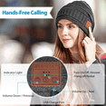 thumbnail image 4 of APTOCO Bluetooth Music Beanie Knit Hat for Men Women Rechargeable Wireless Cap Headset Headphone Speaker for Outdoor Sports- Gray, Christmas Day Gift, 4 of 7