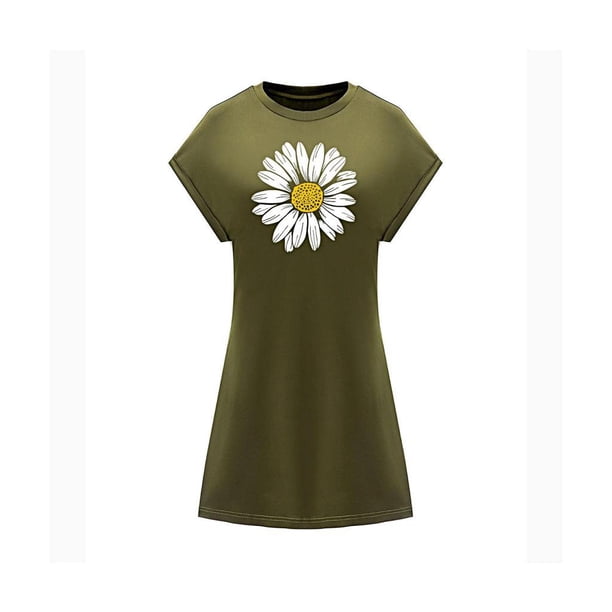 Vestido de Verano para Mujer, Vestido de Cuello Redondo para Vacaciones, Aniversario, Paseo, Regalo para Mujer S