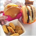 thumbnail image 2 of Burger Buddy Silicone Burger Holder, Sandwich Stand, Reusable Burger Fixed Box, 4 Pack, 2 of 5