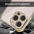 thumbnail image 6 of Compatible with iPhone 13 Pro Case, Ultra Slim Comfortable Touch Anti-Fingerprints Anti Scratch TPU+PC Phone Case [Support Wireless Charging], for iPhone 13 Pro 6.1 inch, Gold, 6 of 7