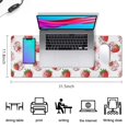thumbnail image 5 of Long Mouse Pads for Desk,White Cow Strawberry Pattern Desk Mats on Top Of Desks, Desk Mouse Pad Extra Large with 3mm Non-Slip Base and Stitched Edge for Gaming,Office,Work,Home 31.5"x11.8", 5 of 6