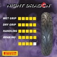 thumbnail image 3 of Pirelli Night Dragon 120/70B21 M/C 68H REINFTL Cruiser Motorcycle Front Tire - Superior Traction & Handling for High-Performance Cruisers w/Keychain, 3 of 9