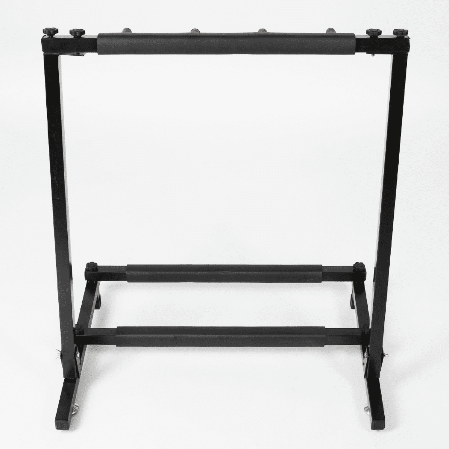 Hassch Guitar Stand Rack with Folding Design, Portable Guitar Holder for 3 Guitars, Guitar Display for Studio & Home, Black
