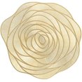 thumbnail image 1 of HAHADAXA Round Gold Placemats Set of 12 Rose Flower Pressed Vinyl Place Mats Elegant Tablemats Kitchen Table Setting for Wedding Holiday Dining Table Decorative, 1 of 1